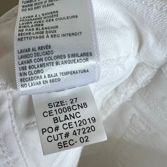 Current Elliot Arroyo Mom Jeans 27 Womens Blanc Wash White Pleated Tapered New - Picture 8 of 12